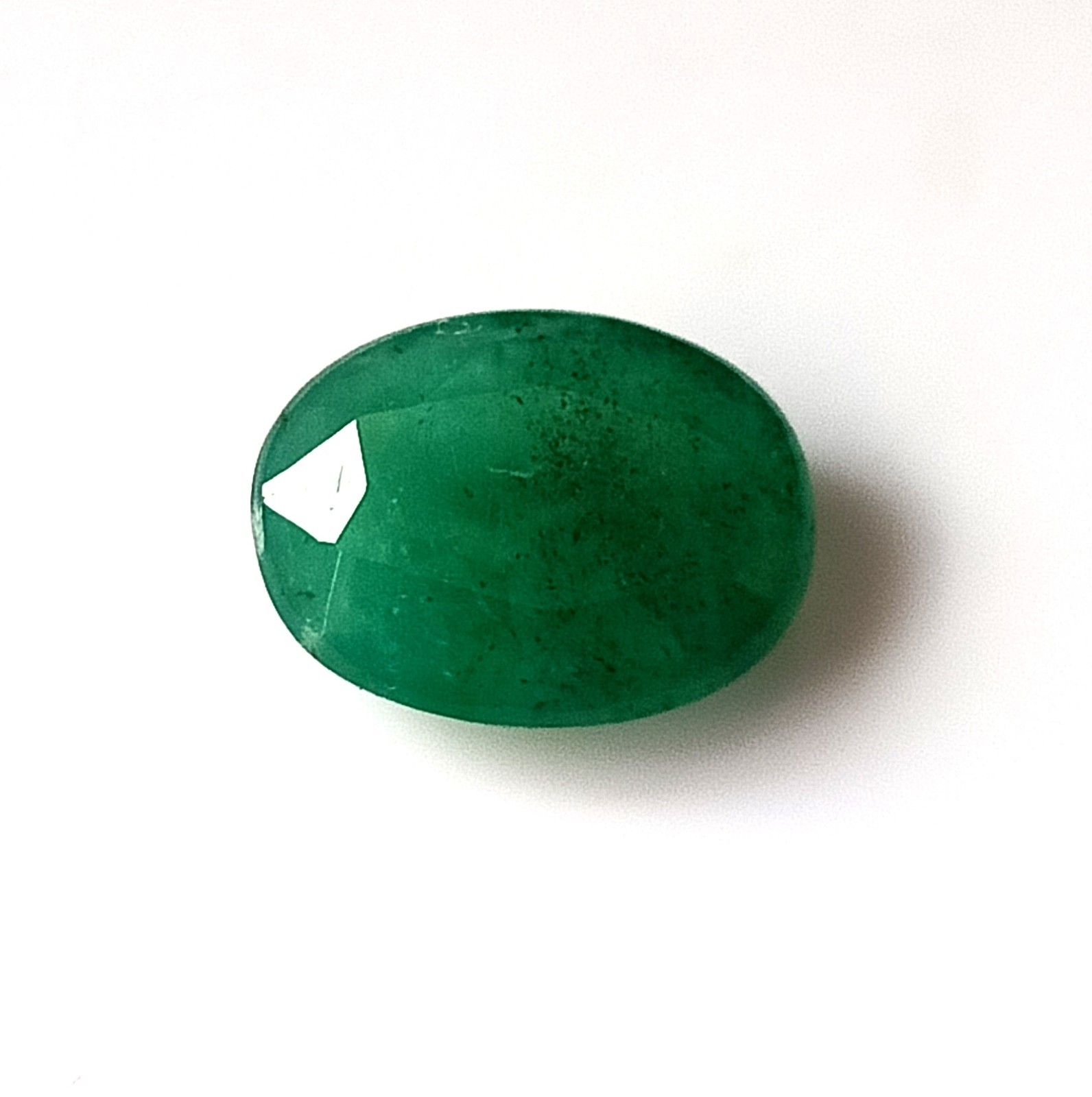 4.05 Carat Natural Untreated Emerald Oval Cut Faceted Loose Gemstone 9.7X12.5 mm