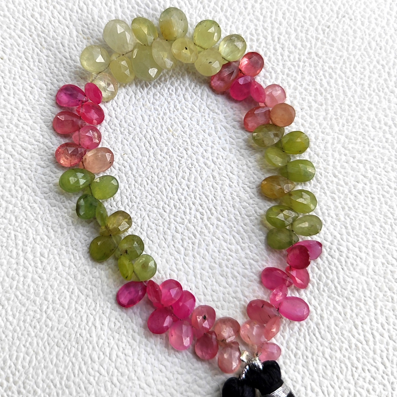 Natural Multicolor Sapphire Pear Faceted Beads 7″ Strand 7×5-10x7mm Sri Lanka