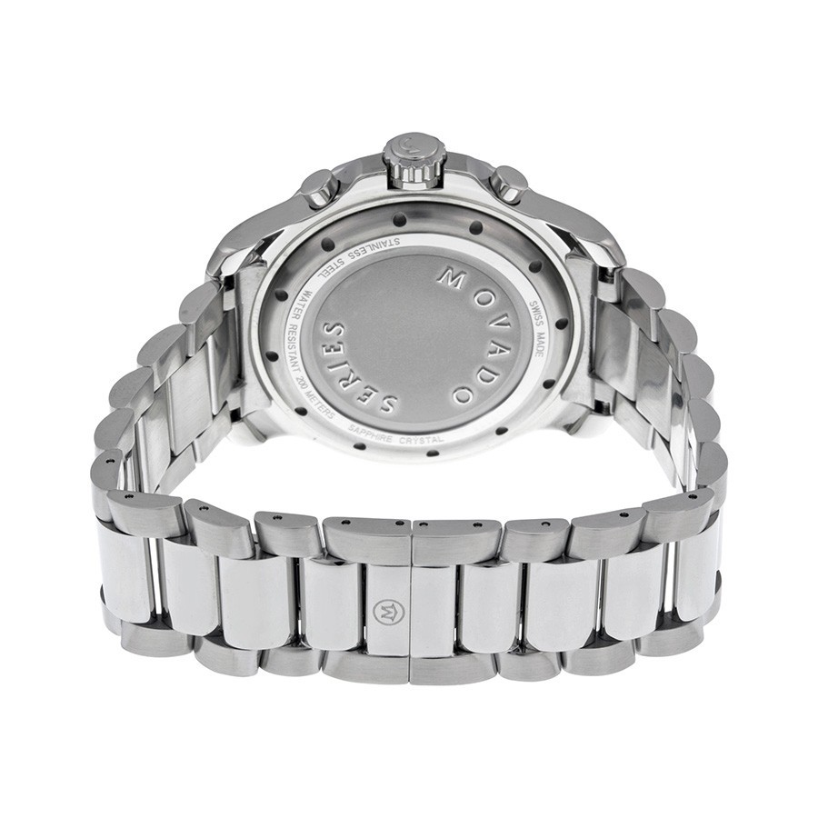 Movado Series 800 Black Dial Silver Bezel SS Chronograph Watch – Model # 2600110