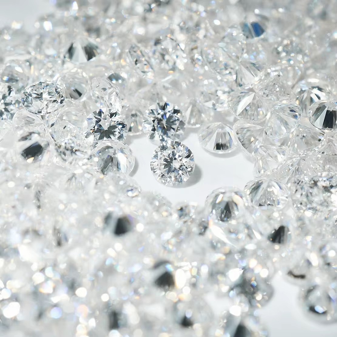 3.5mm to 6mm Round Cut Moissanite Loose Stone, D Color VVS1 Brilliant Sparkle