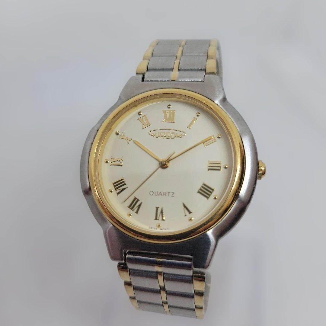 Aureole Quartz Silver Dial Men Wristwatch