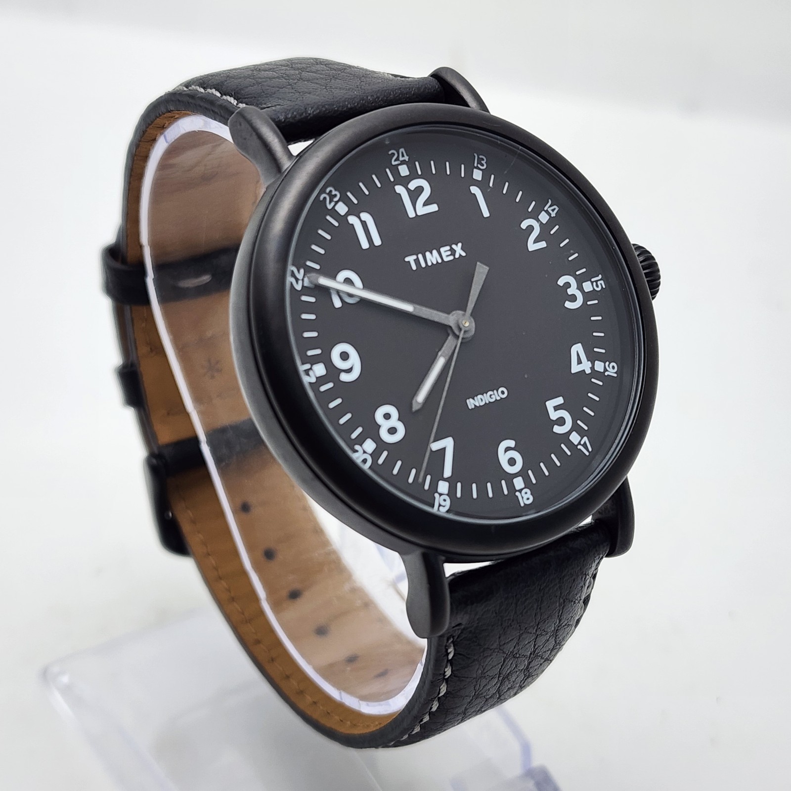 TIMEX STANDARD WATERBURY TW2T91000 BLACK INDIGLO WR 30M MEN’S WATCH