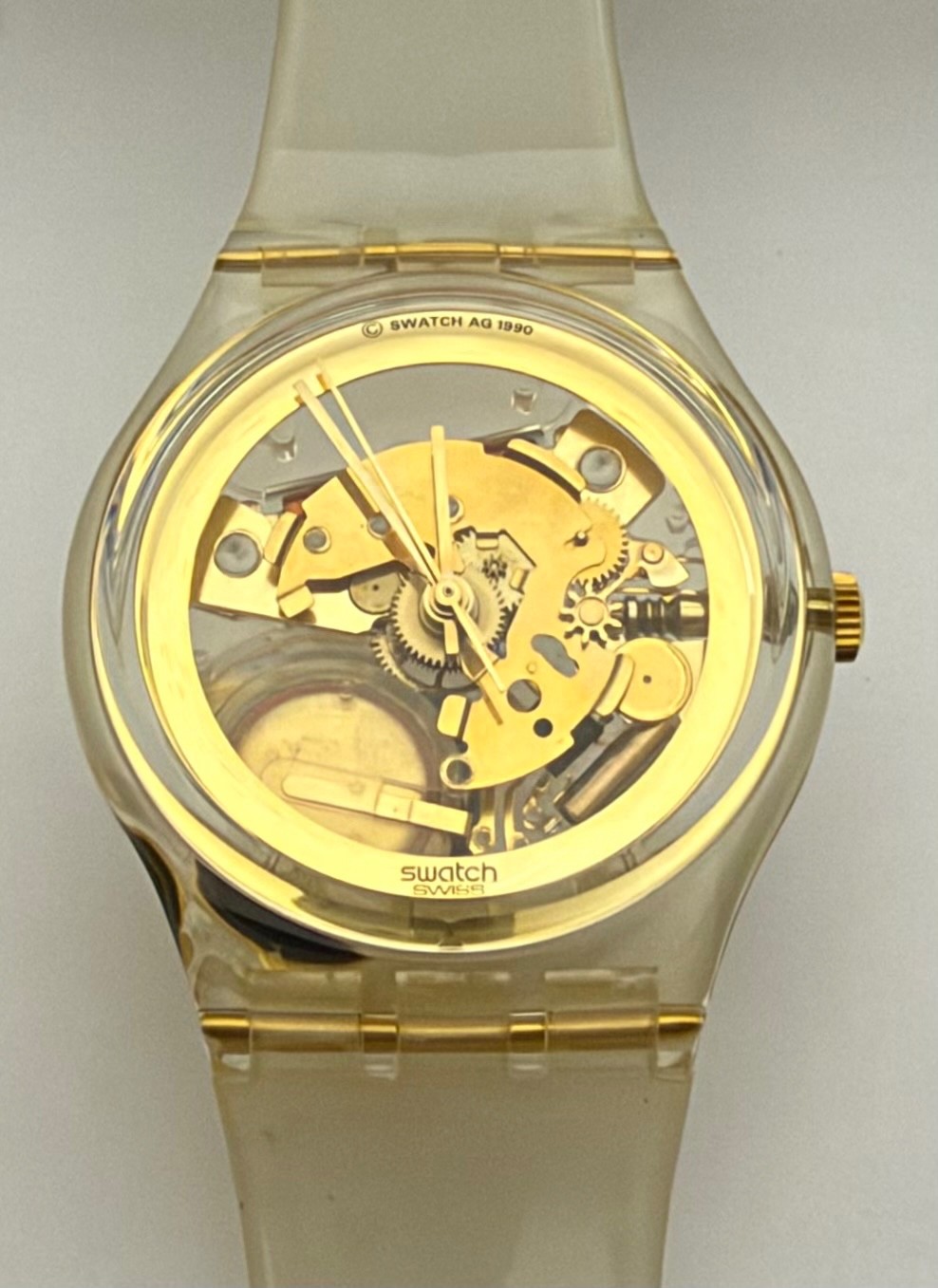 NWT NOS 1992 Swatch #1 “Golden Jelly” GZ115 Box -COA-