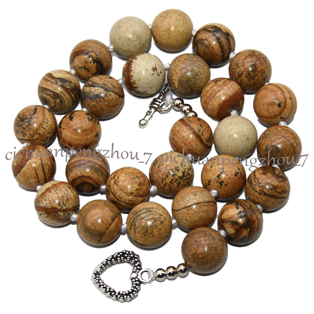 Natural 6/8/10/12/14mm Round Multicolor Gemstone Beaded Jewelry Necklace 18”