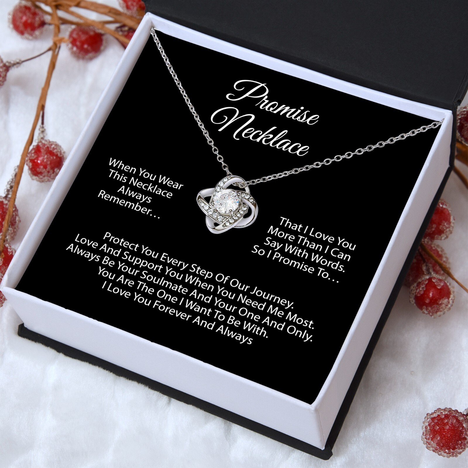 Promise Necklace For Soulmate, Valentine Gift, Birthday Gift, Anniversary Gift