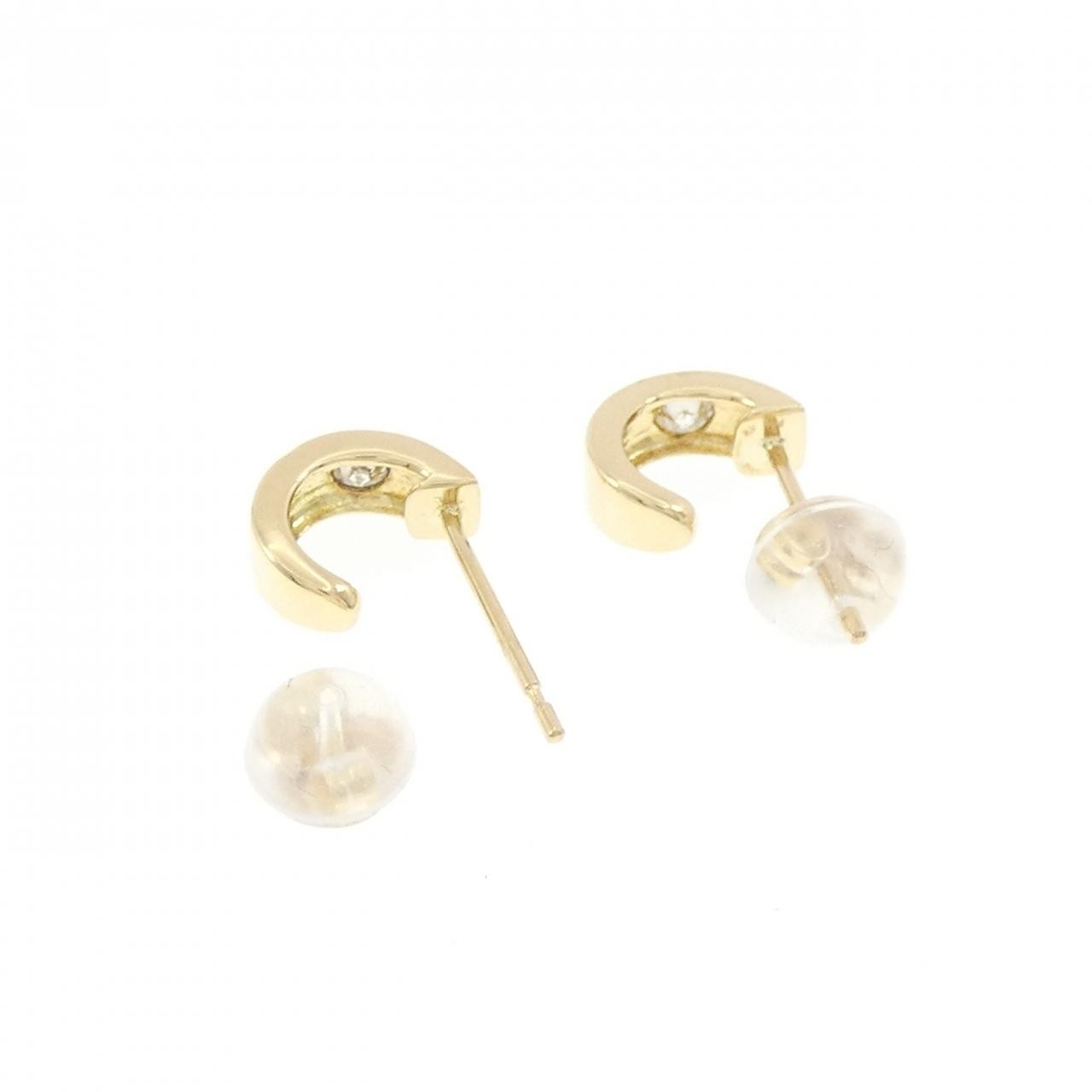 Authentic K18YG Diamond Pierce 0.08CT #260-007-347-6658