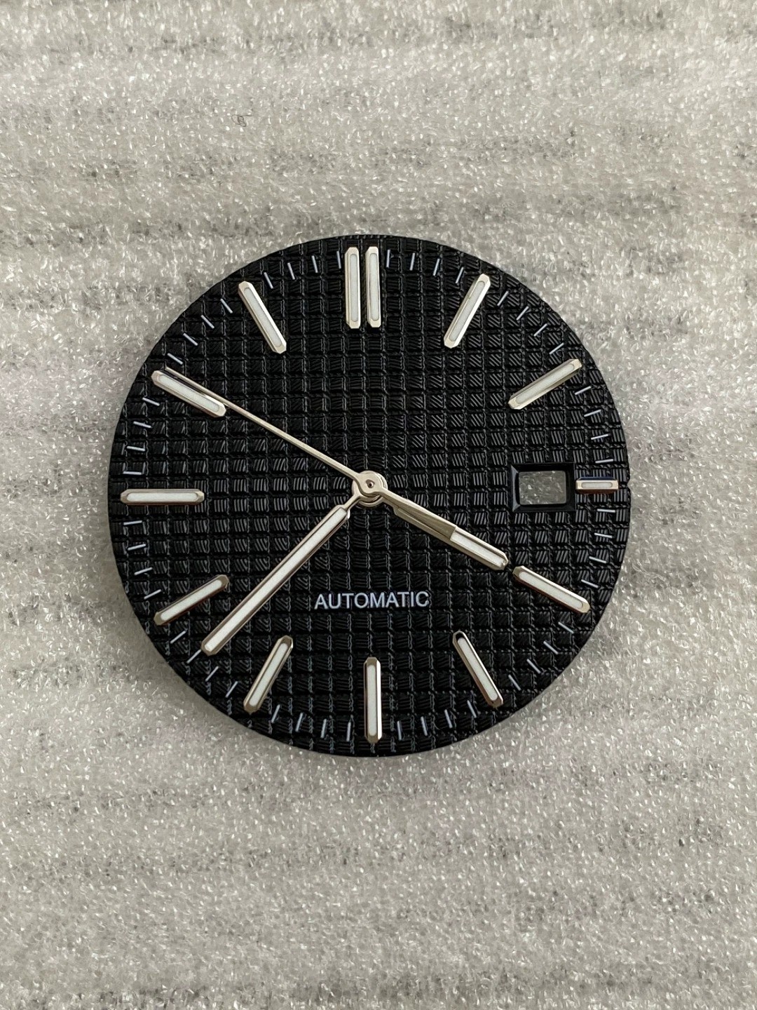 31.8mm Black Grid Dial & Hand Kit Lume Stick Indices Fit Auto Mod