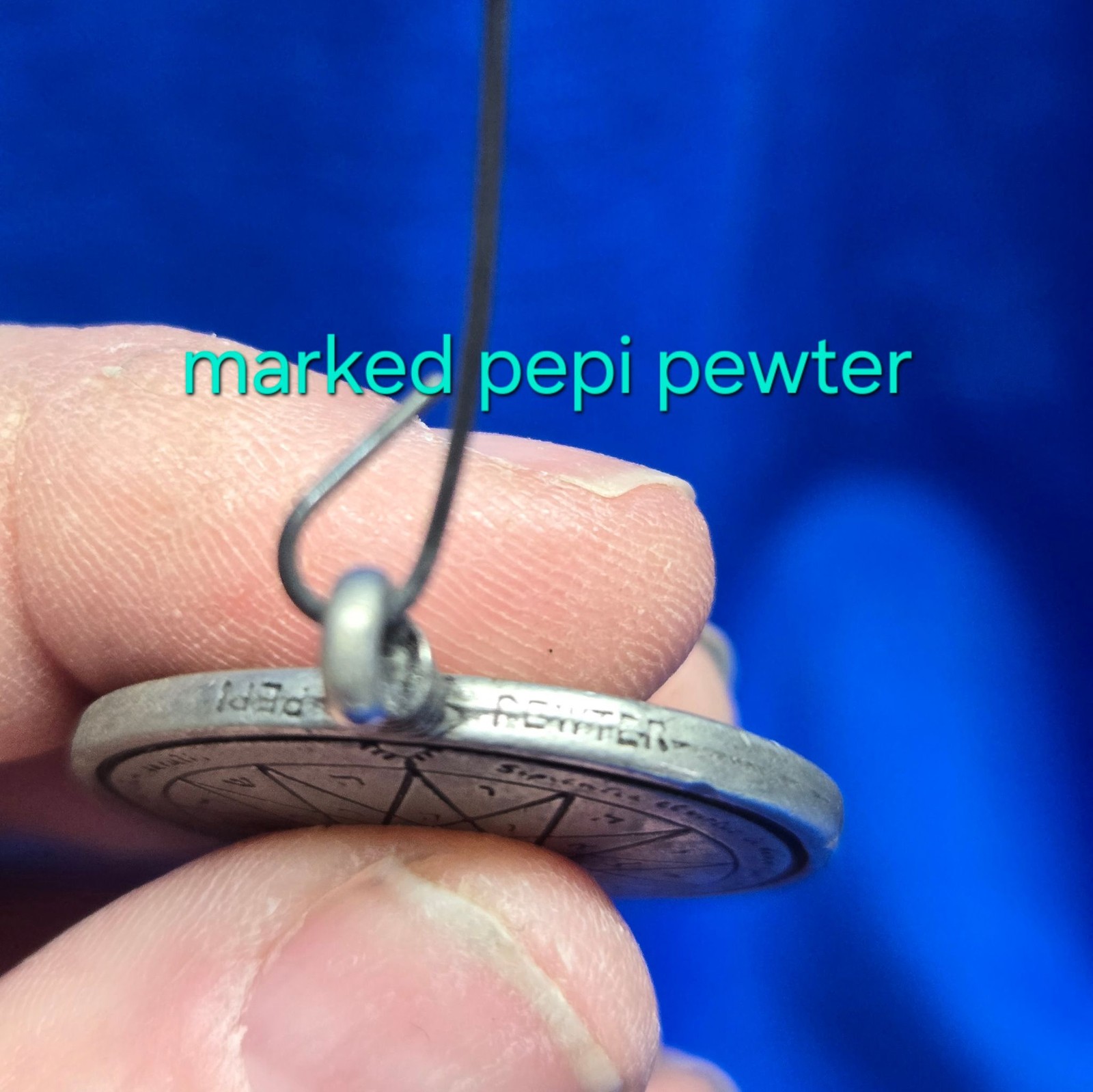 PEPI PEWTER Occult Talisman Pendant Star Seal of Solomon Amulet Metal Used