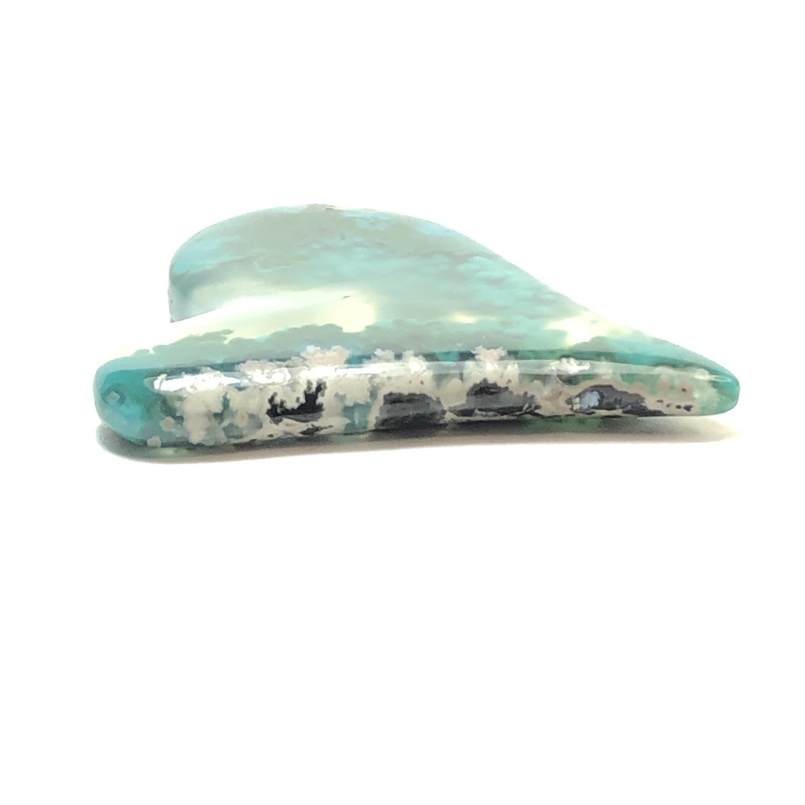 49 CT Museum Grade Gem Silica Chrysocolla Stalagmite Stalagtite Quartz Cabochon