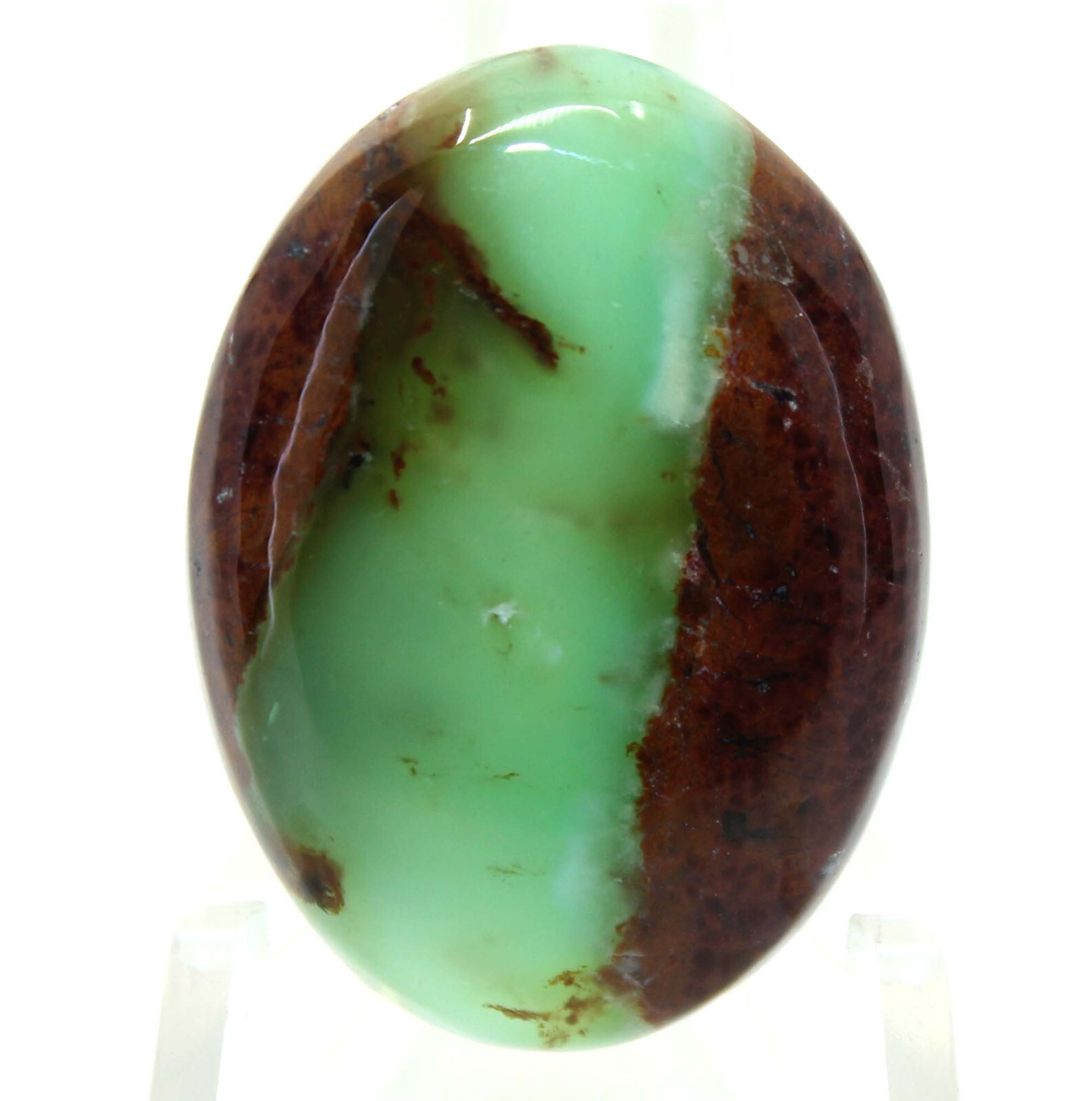 Natural 38.80 Cts Bio Chrysoprase Gemstone Oval Cabochon Loose Gemstone 31x23x6