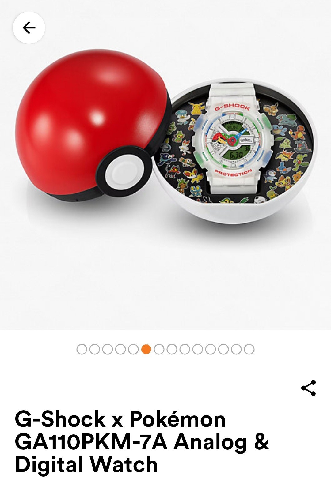 IN HAND Casio G-SHOCK x Pokémon 30th Anniversary GA110PKM-7A NEW Complete