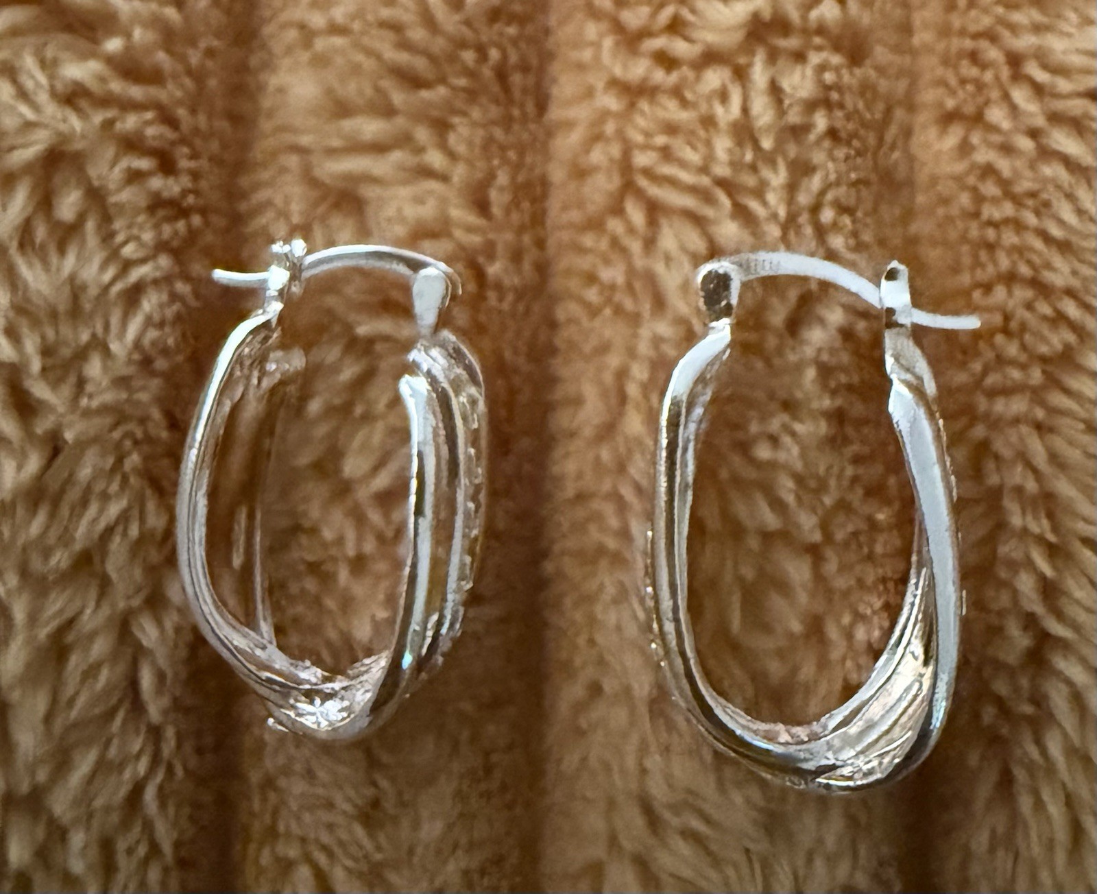 Vintage Sterling Silver Hoop Earrings