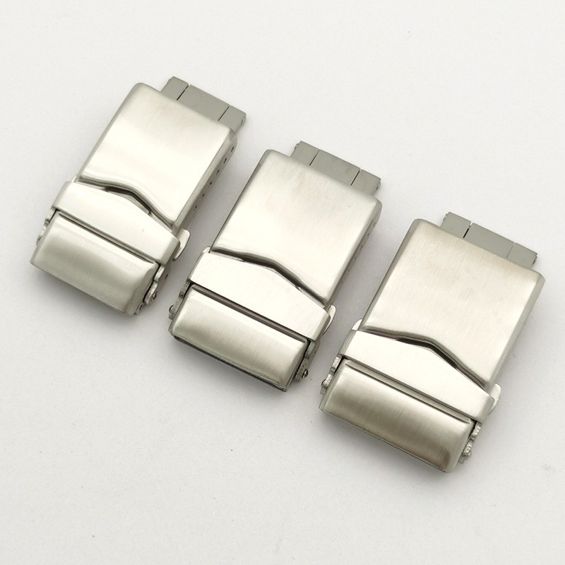 1PCS 316L Stainless Steel Buckle Deployant Watch Clasp 18 20 22mm Silver