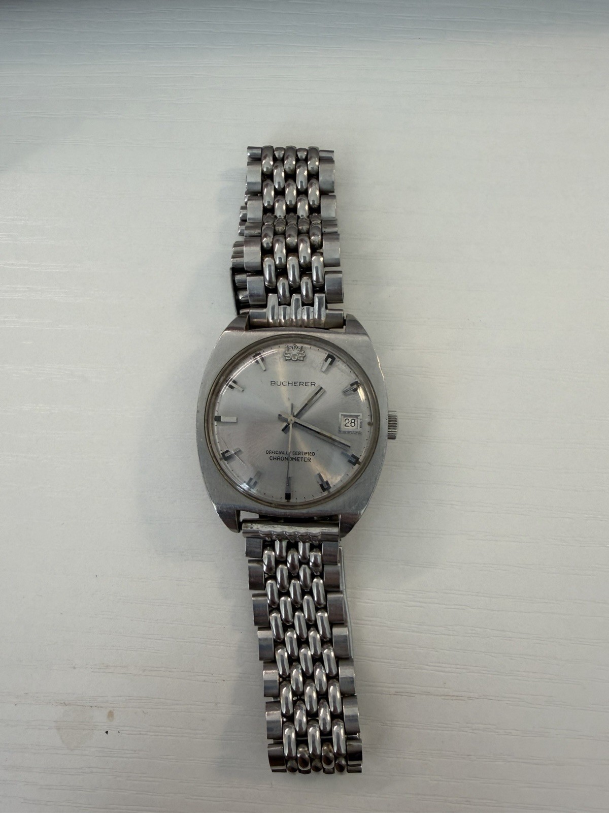 Bucherer Officially Ceritified Chronometer Working Automatic Steel Watch