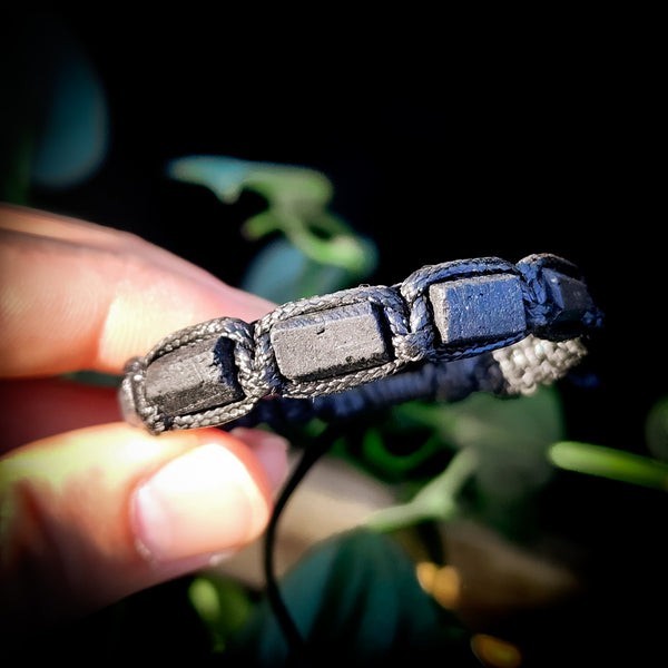 Genuine Black Tourmaline Protection Bracelet Healing Energy Raw Stone Crystal