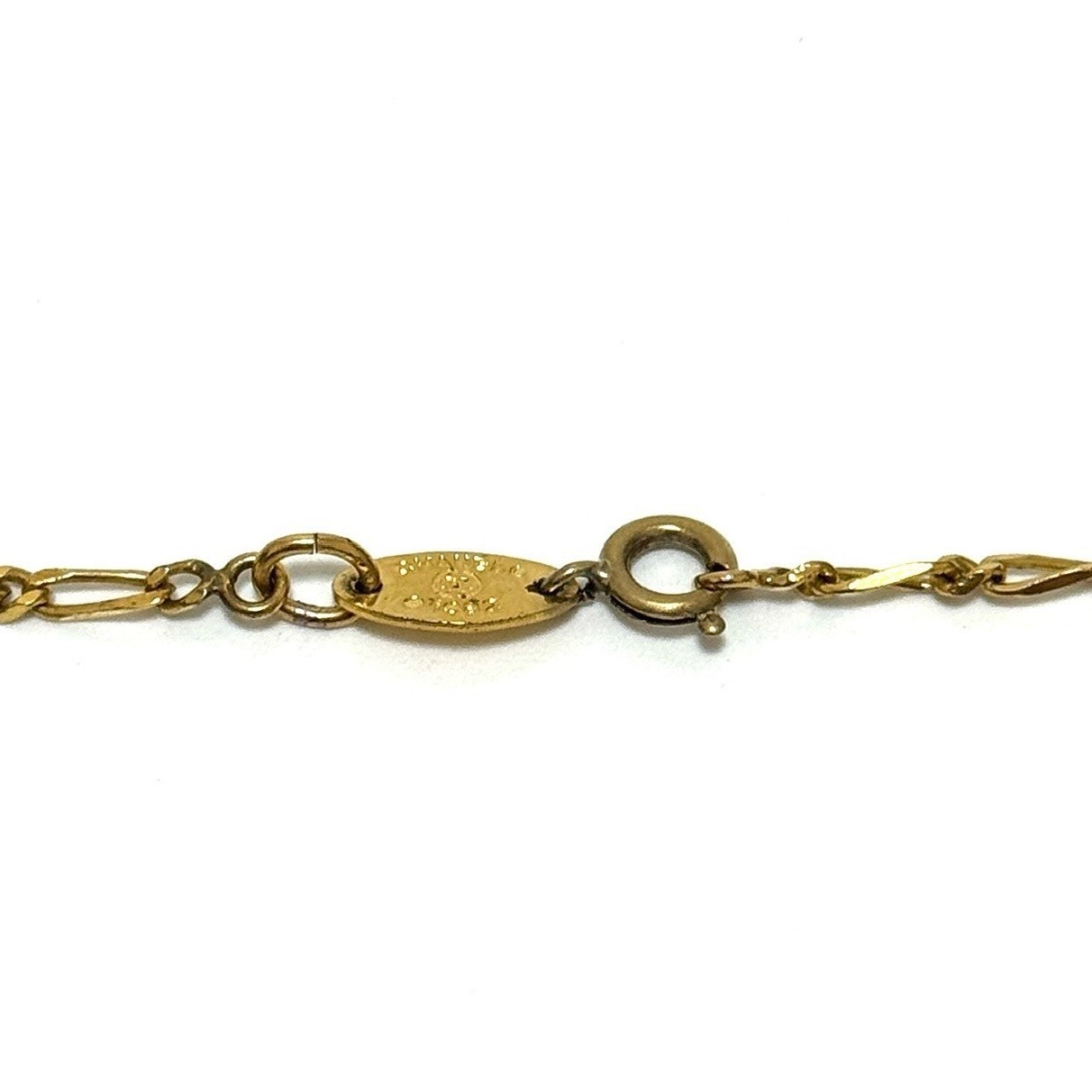CHANEL 3433 COCO Mark CC Logo Necklace Rhinestone Gold Vintage Authentic JAPAN