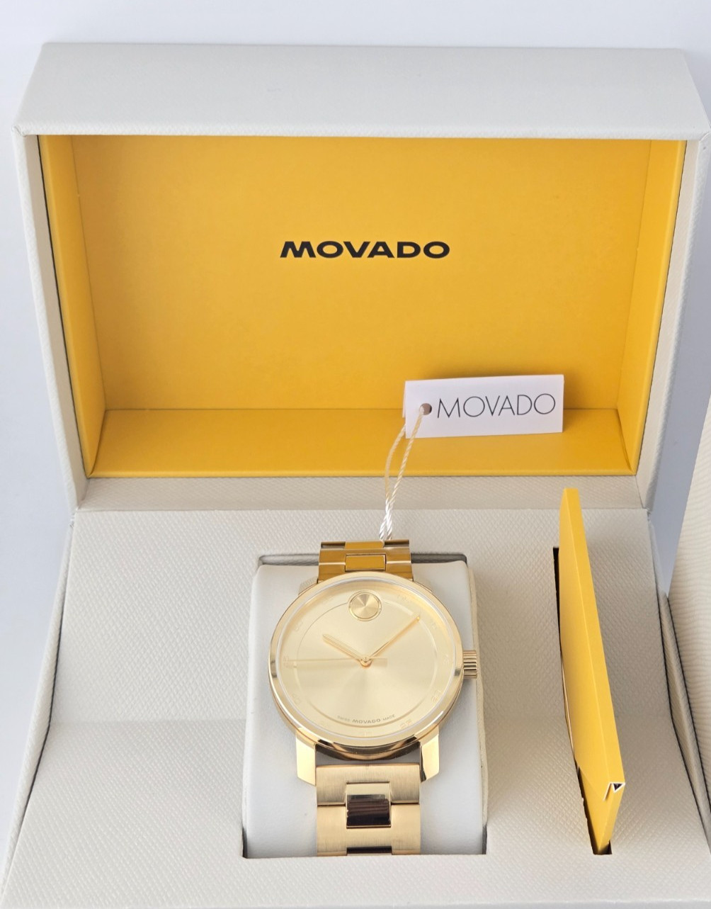 Movado Bold Access Men’s Gold Tone Stainless Steel Watch – 3600912 ($795 MSRP)