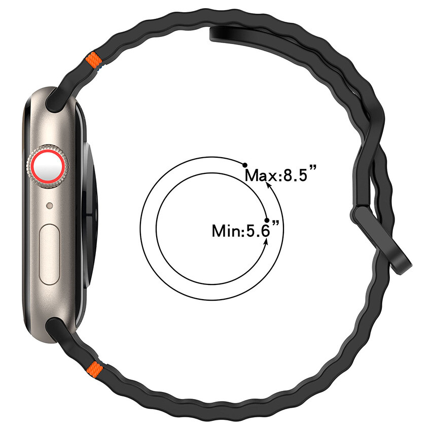 Silicone Watch Strap 42mm 44mm 45mm 49mm For iPhone Watch 1/2/3/4/5/6/7/SE/Ultra