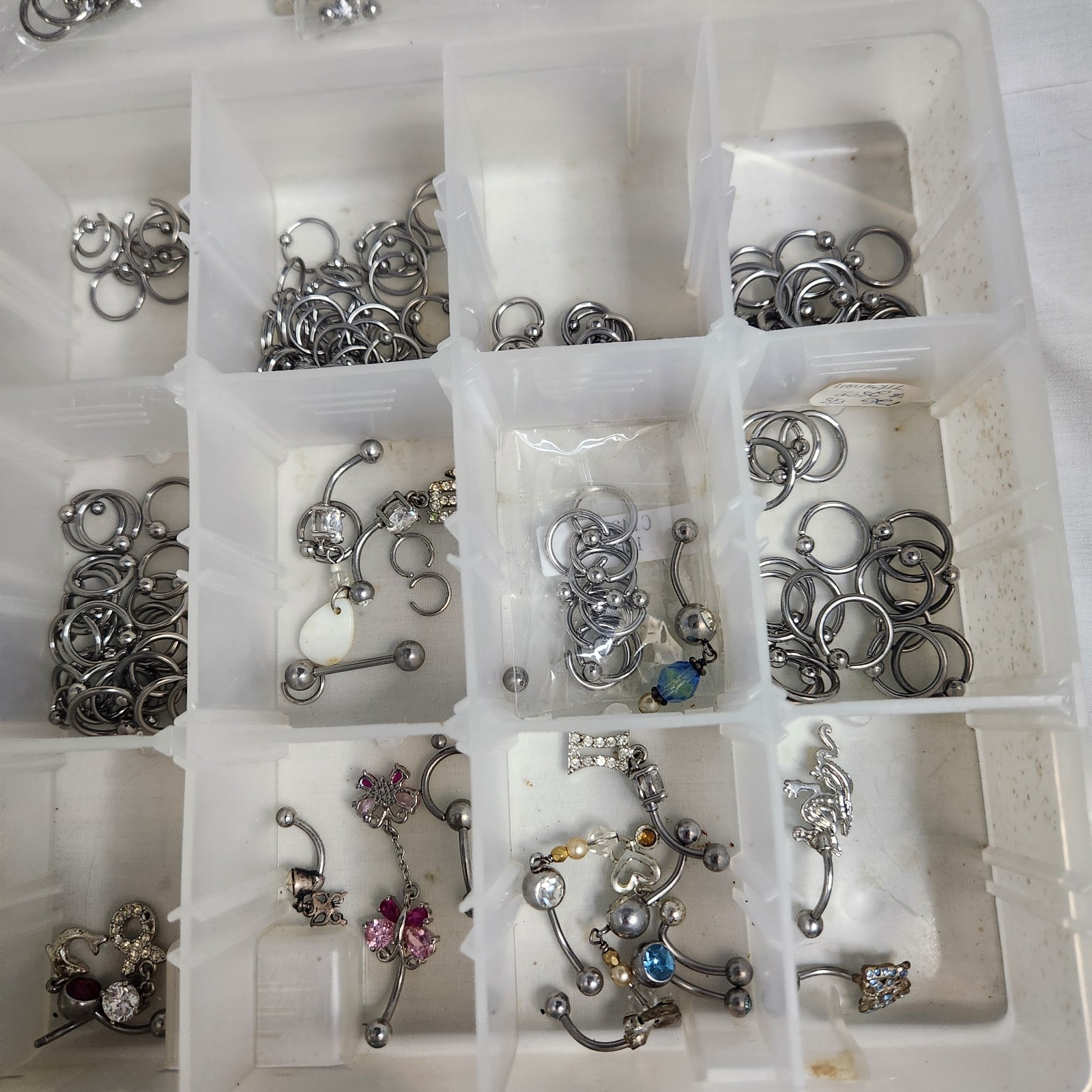 Vintage Body Jewelry Piercing HUGE Lot – Ear, Nose, Nipple, Lip Etc….