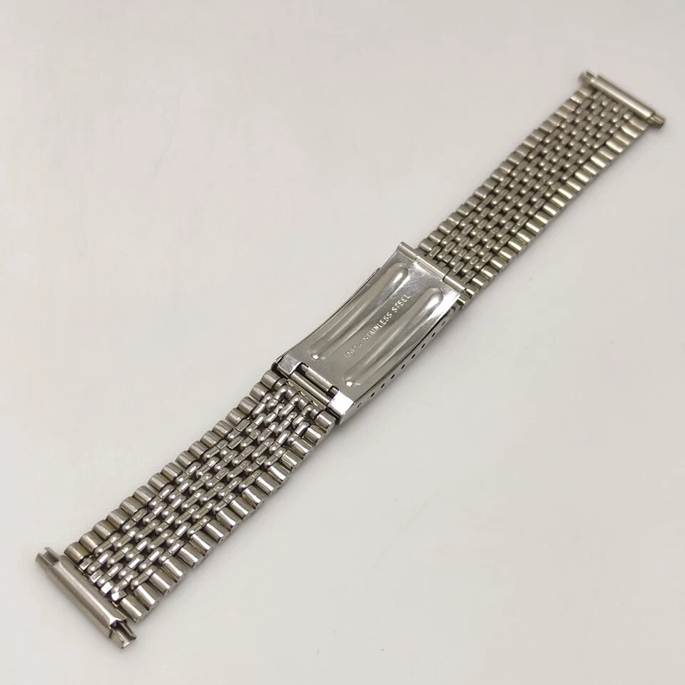 16 MM to 22 MM Beads of Rice Stainless Steel Watch Bracelet – Adjustable Endlink