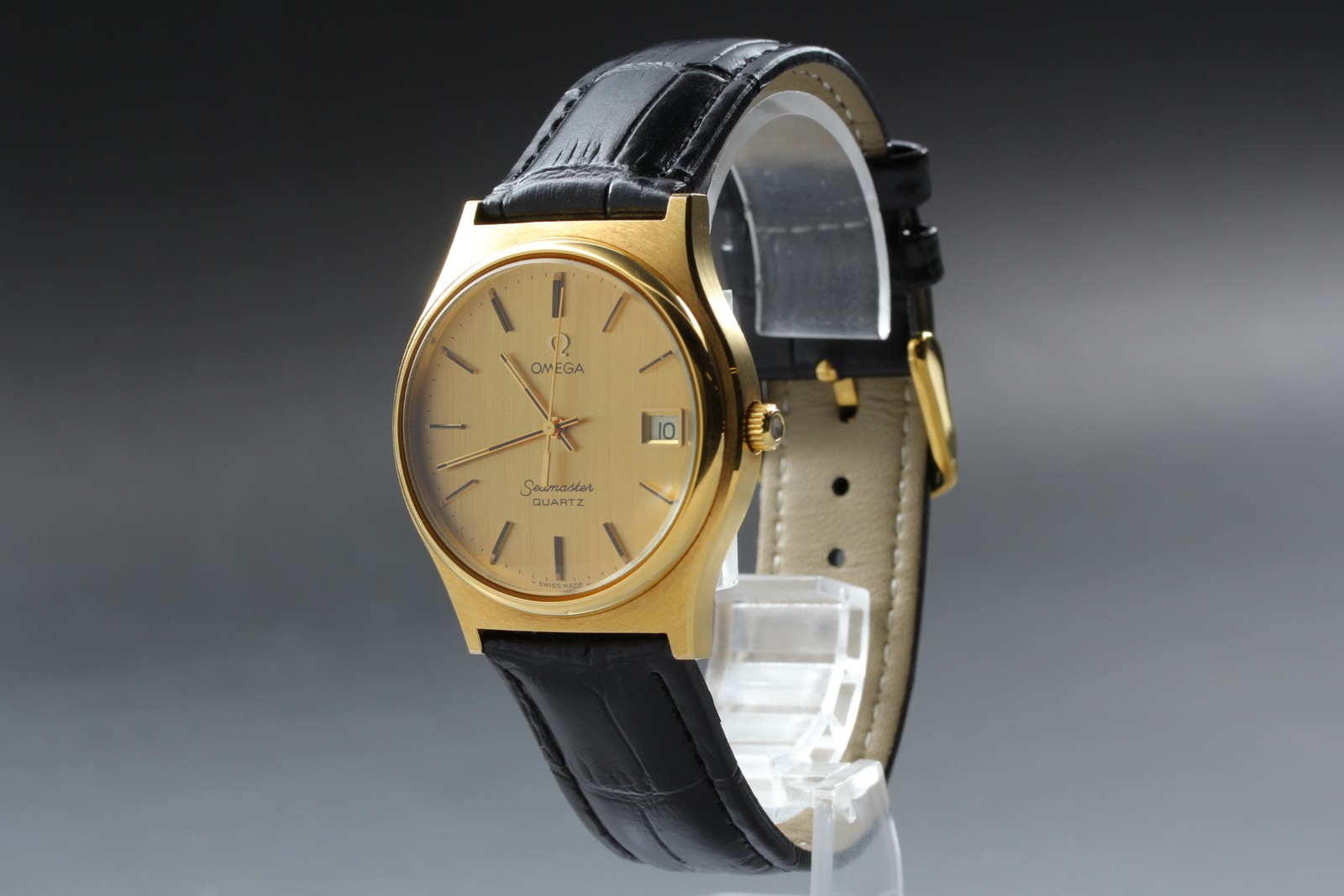 [Near MINT] OMEGA Seamaster Cal.1342 Push Crown Quartz Men’s Watch From JAPAN