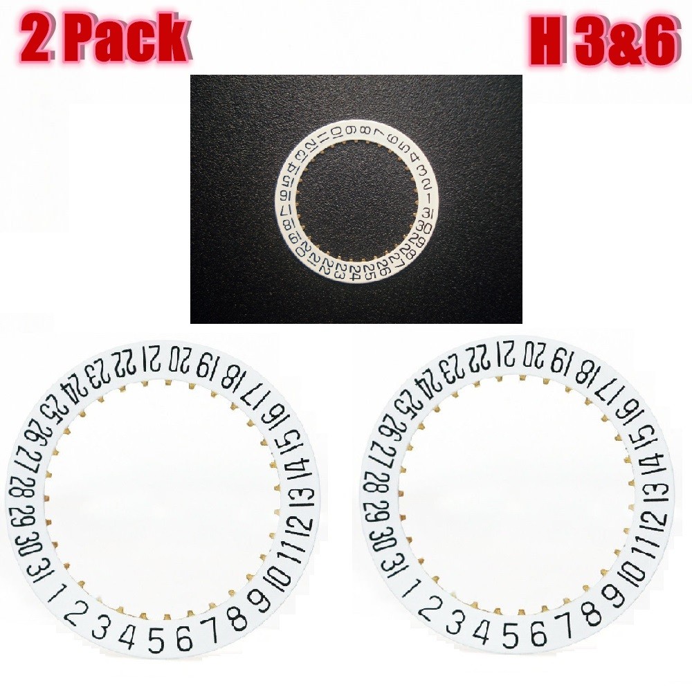 2x Date IndicatorDisc Wheel Plate 2557 H3/H6 For ETA 2804-2 2824-2 2892A2 A