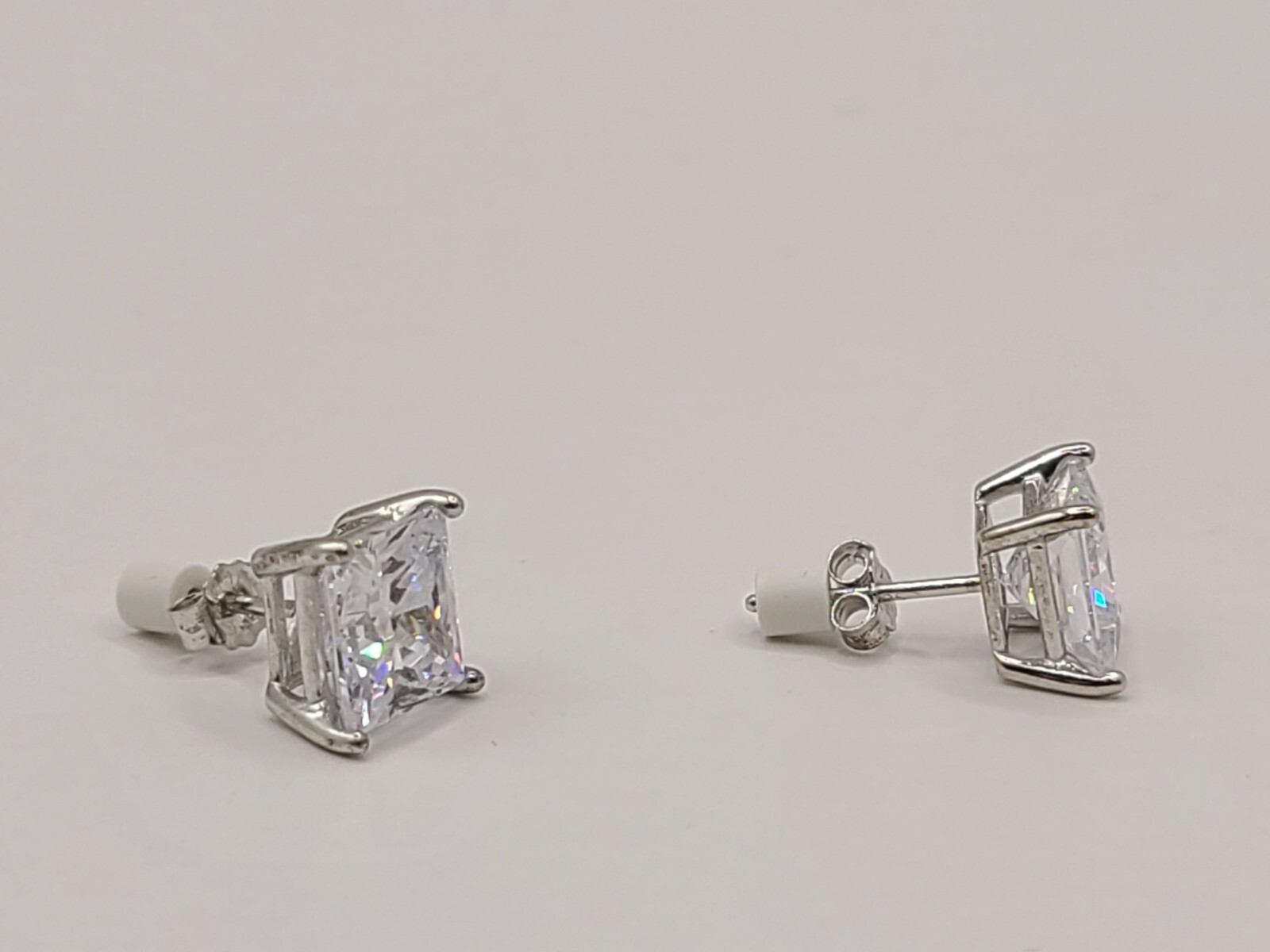 Diamonique 35th Anniversary 3.00 cttw Square Cut Stud Earring