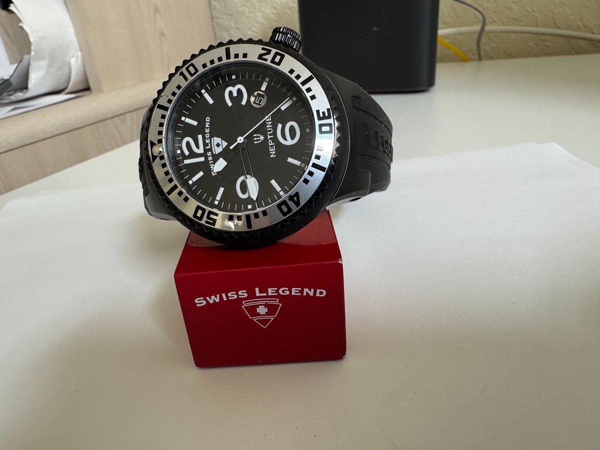 Swiss Legend Men’s Neptune 21848P black dial watch 48mm