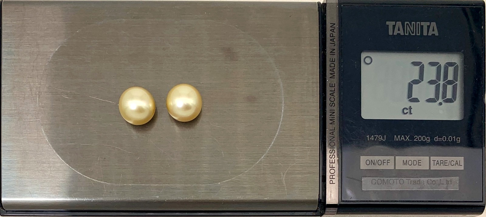 Big Pair,11.8mm Round Gold South Sea Loose Pearl Undrilled, High Luster