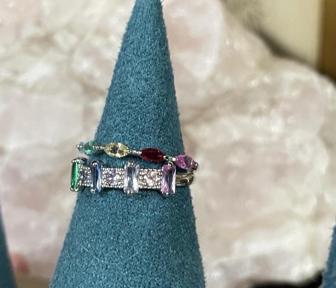 Bomb Party Autism Awareness Set Of 2 Rainbow Rings Size 5