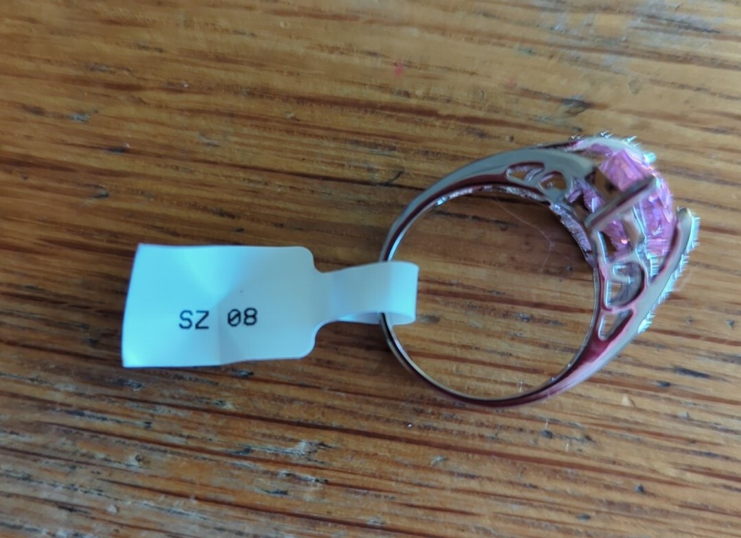 Premier Design Paradise Pink Ice Ring Size 8