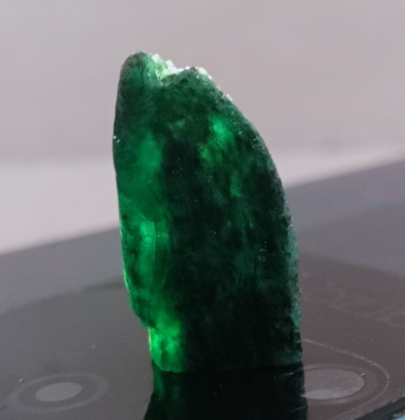 Natural Zambian Emerald Rough Stick, Emerald Rough Stick For Pendant Size 22mm.