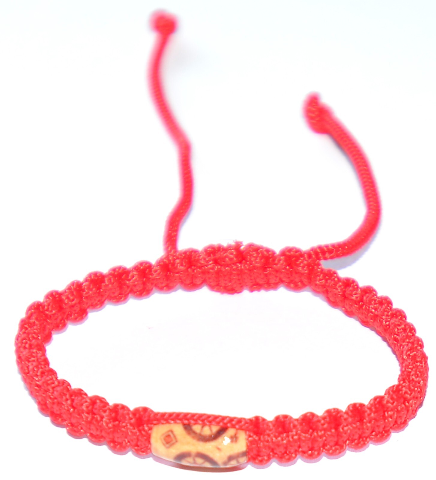 Macrame Friendship Bracelet With Spiritual Buddhism Feng Shui Wooden Bead