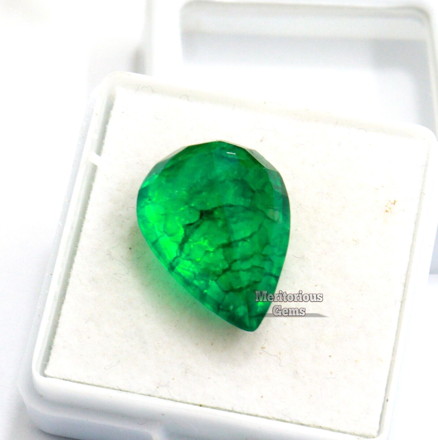 Pear Cut 8.75 Ct Natural Rare Colombian Green Emerald Certified Loose Gemstone