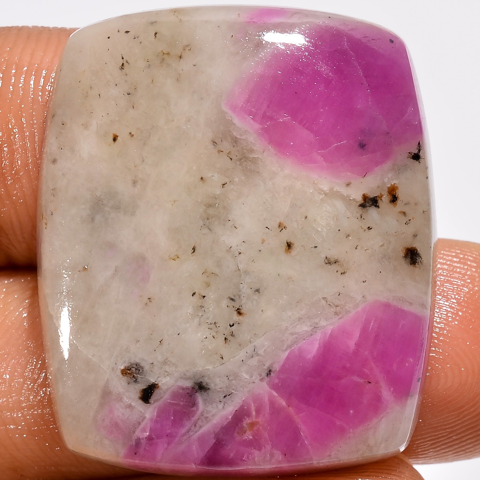Ruby Tourmaline Radiant Shape Cabochon Gemstone 51.5 Ct. 28X24X6 mm GC-28603