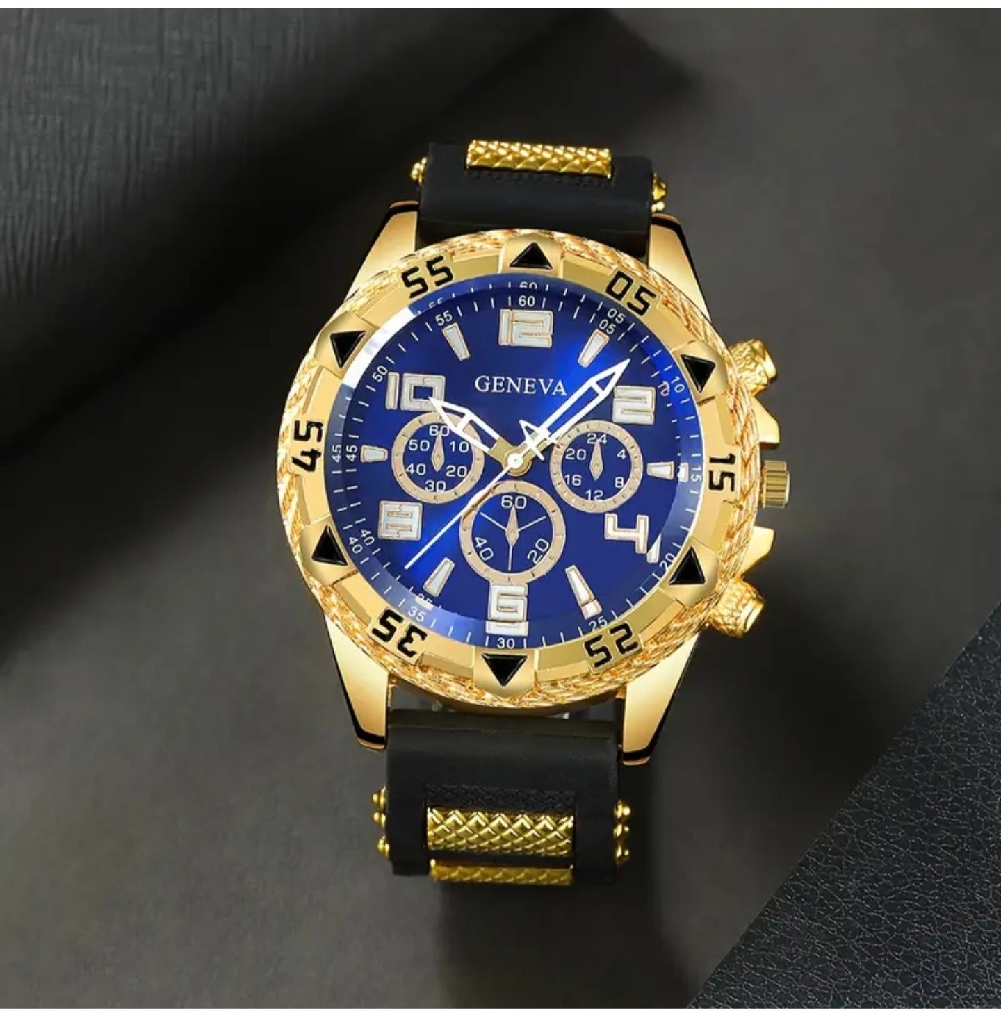 Watch Gold Blue And Black Colours