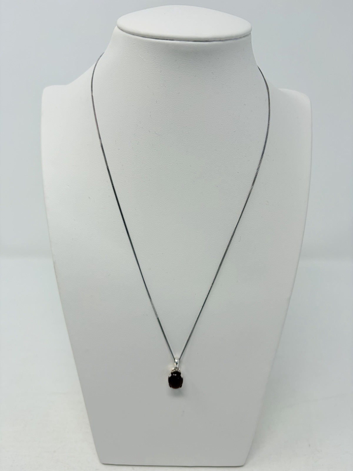 Shop LC Ratnapura Hessonite Garnet Oval Pendant with Chain Sterling Silver 5211