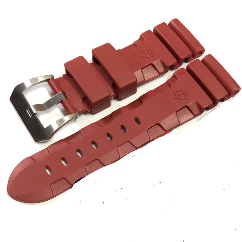 Suitable for Panerai Rubber Silicone Strap 24/26mm Men’s Needle Buckle-