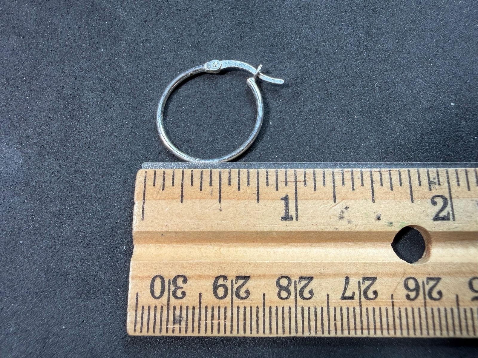 1.08g Vintage Sterling Silver 925 Small Hoop Earrings Classic Simple Retro M