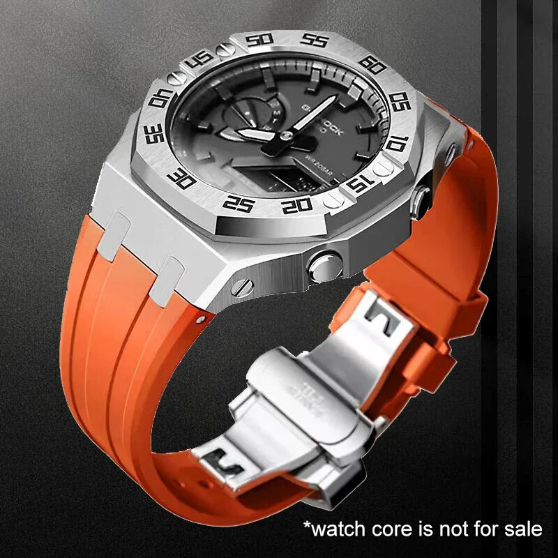Dial Bezel Mod Kit Steel Case Strap for G-Shock GA-2100/2110 Refit Cover AP Band