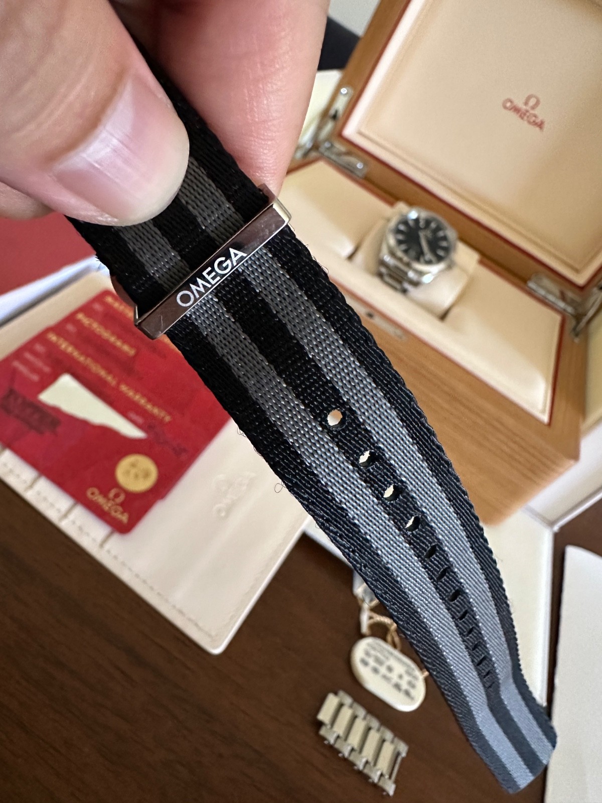 Omega Seamaster Aqua Terra Black Lacquer 38mm Complete Set plus bond nato
