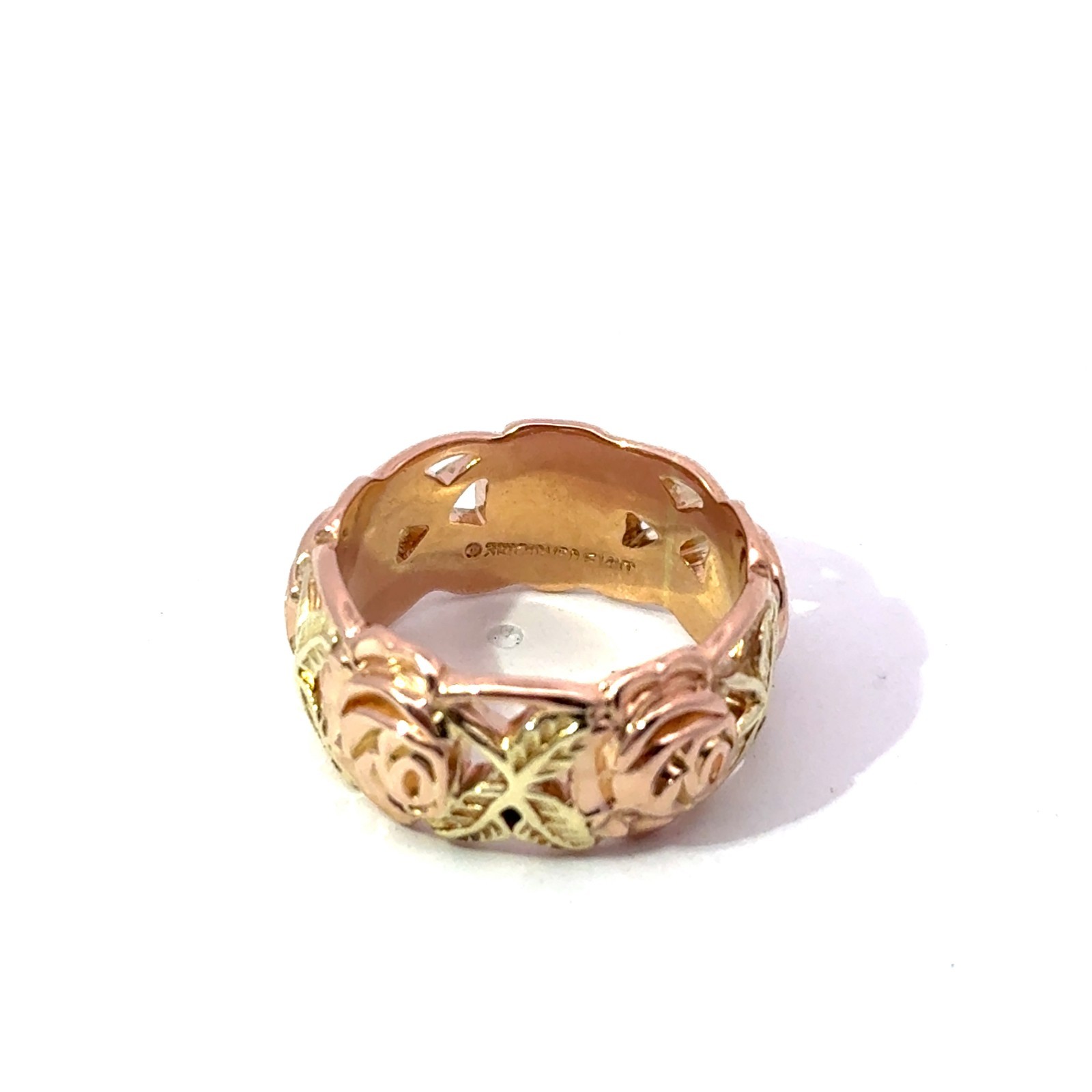 Artcarved 14k Two-Tone Gold Floral Vintage Ring Size 5.5