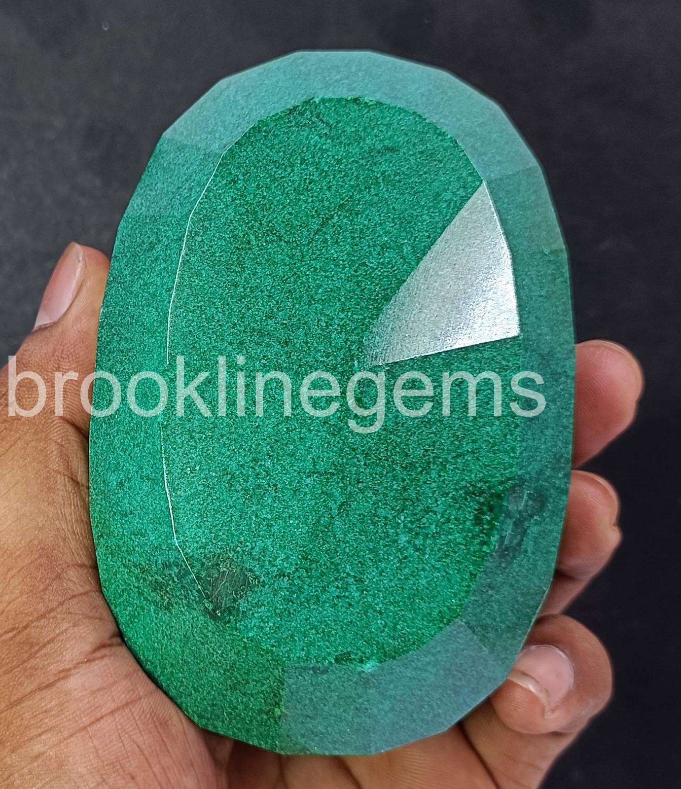 3311 Ct Natural Zambia Green Emerald Oval Cut Certified Loose Gemstone 5ARC