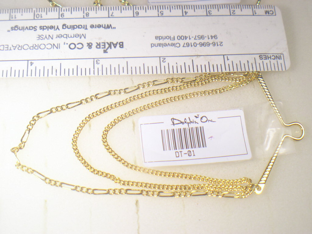 # 3 .. DESIGNER VINTAGE CHAIN BUTTON STYLE TIE BAR CLIP WHOLESALE LOT DTLOT