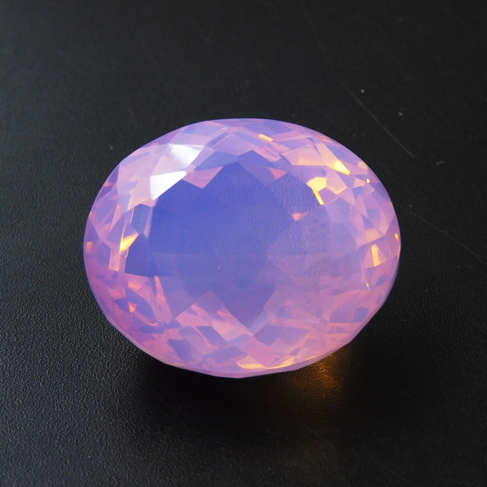 88.95 Ct Oval Cut Lab-Created Pink Opal CERTIFIED Loose Gemstone For Ring