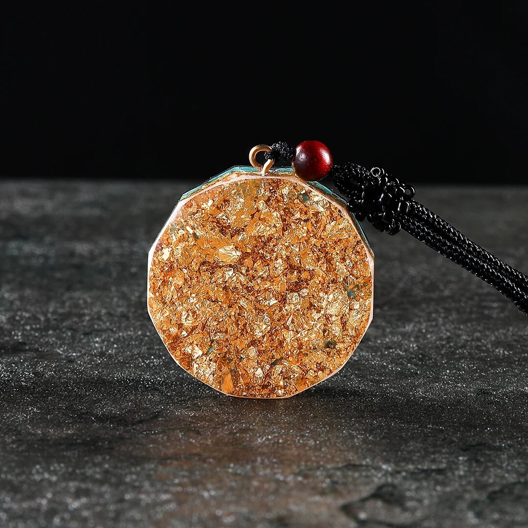 Orgone Black Obsidian Pendant Orgonite Reiki Protective Necklace Energy EMF