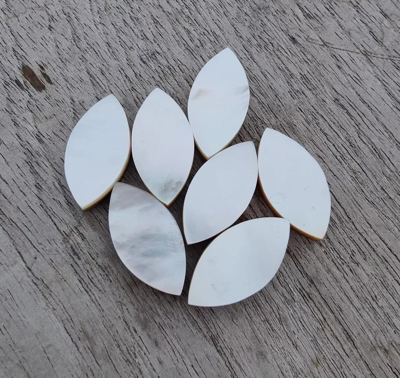 Natural Mother of Pearl Both Side Flat Marquise Loose Gemstone Jewelry Making