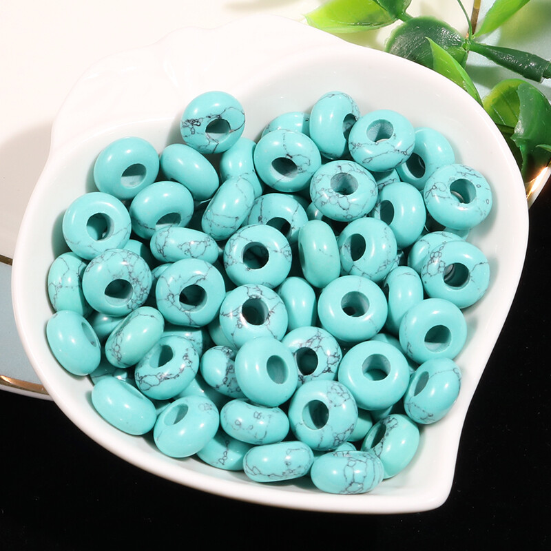 Natural Mini Stone 4x10mm Big Hole Beads Charms Healing Mix for Jewelry making