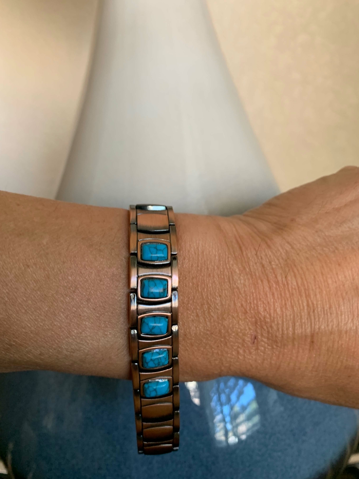 Magnetic Bracelet women Pure Copper Energy Stress Arthritis Pain Relief Anxiety