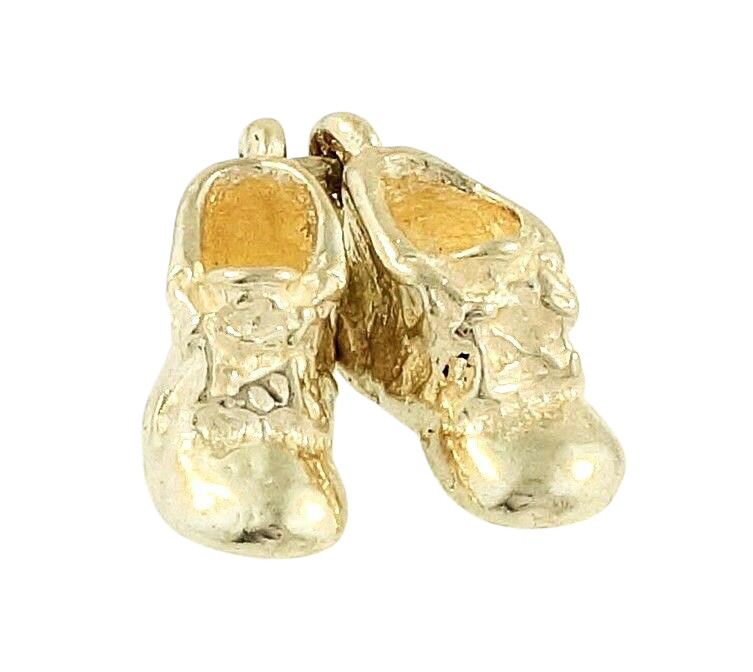 Sterling Silver Baby Shoes Charm (4x10mm)